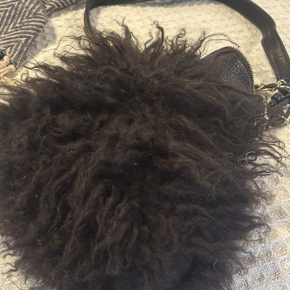 Brown Furry Shoulder Bag - Picture 4 of 4